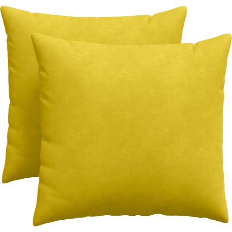 Maison Exclusive - Sofakissen 2 Stück Gelb 50 x 50 cm Cordstoff