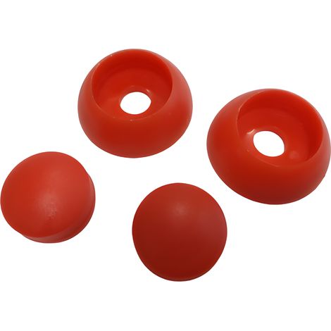 Zweiteilige M8-Schraubdeckelkappe, rot