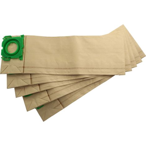 vhbw 5x bolsa compatible con Sebo Airbelt K1 Hunter, K1 Komfort, K1 Lemon, K1 Onyx, K3 aspiradora - papel, 41,1 cm x 13,2 cm marrón