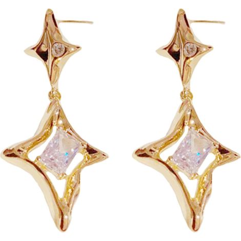 Decorative Copper Star Earrings, Lightweight and Elegant for Women, for Birthday or Valentine's Day (1/5)
