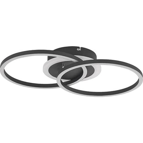 [NEUWERTIG] B-Ware Lindby Led Deckenlampe Fjardo Cct Ringe Schwarz Deckenlampe Deckenlicht Led