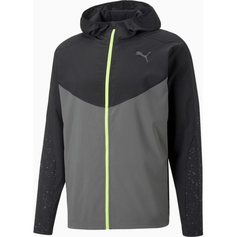 Puma RUN reflektierende AOP gewebte Herren-Kapuzenjacke schwarz 52240915 r S (1/5)