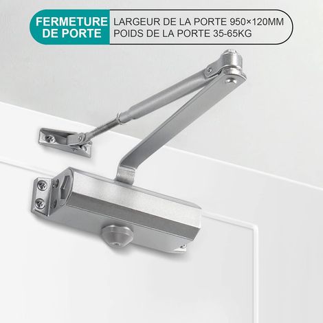 Chiudiporta idraulico automatico, (45-65 kg) Chiudiporta regolabile Groom, chiudiporta automatico ideale per porte commerciali e residenziali (1/4)