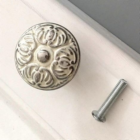 Möbelgriffe und -knöpfe im Antik-Stil mit zeitloser Oberfläche für Möbel, Schubladen und Schranktüren (1/3)