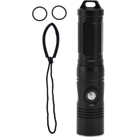 Lampe de plongée étanche IPX8 avec 5 modes d'éclairage, idéale pour la pêche en extérieur jusqu'à 80m de profondeur. (1/5)