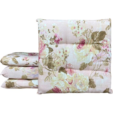 Set 4/6 Cuscini Geometrico Sedia con Lacci Prodotto Italiano 40 x 40 IratiRosa - 4 Pezzi