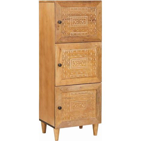 Haut Armoire avec étagère-Meuble de rangement Marron clair 40 x 33 x 110 cm 920734 (1/5)