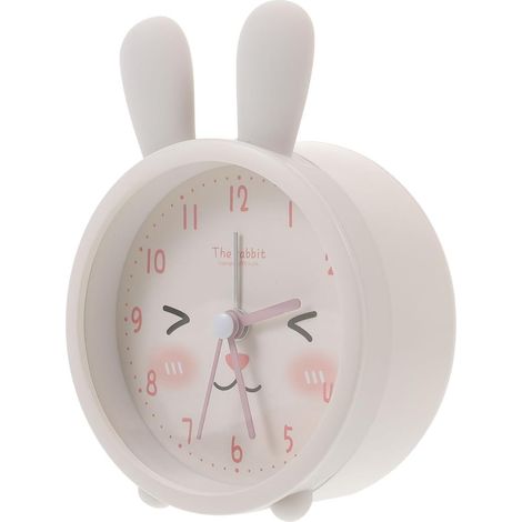 Réveil Silencieux Veilleuse Intégrée Blanc en Silicone Design (1/5)