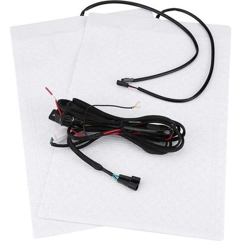 Kit de coussins chauffants universels pour siège chauffant en fibre de carbone avec interrupteur rond (1/4)