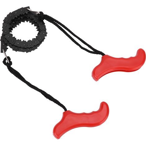 Scie à fil en acier inoxydable 8 pièces pour survie et camping, scie à chaîne portable pour randonnée et activités extérieures. (1/5)