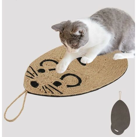 Tigrezy Kratzmatte für Katzen, natürliche Sisal-Katzenpflegematte, schützt Möbelmatten