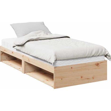 Maison Exclusive - Divano Letto con Materasso 80x200 cm in Legno Massello di Pino (1/5)