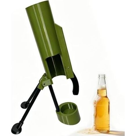 Décapsuleur mortier 6 cm, mortier à bière pour bouteilles de 0,33 L à 0,5 L, canon décapsuleur avec lanceur de capsules (1/5)