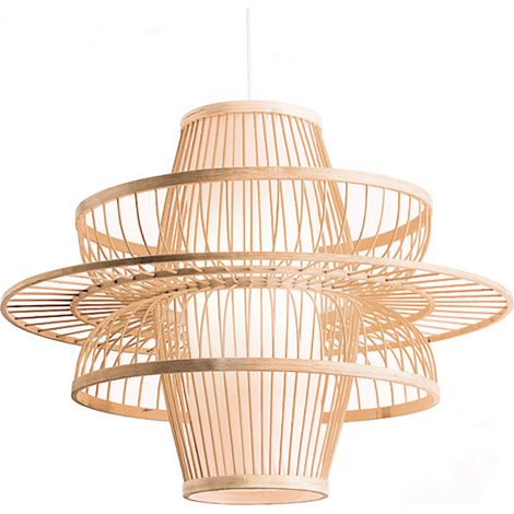 Lustre tissé de style chinois rustique et tendance, suspension tissée à la main pour restaurants de fondue chinoise et salons de thé. (1/5)