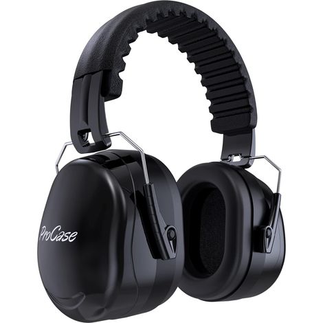 Casque Anti Bruit Pliable Réglable Confortable Adulte, avec Une Atténuation SNR 34dB, Serre-tête Souple pour Milieu Bruyant ou Stressant –Noir (1/5)