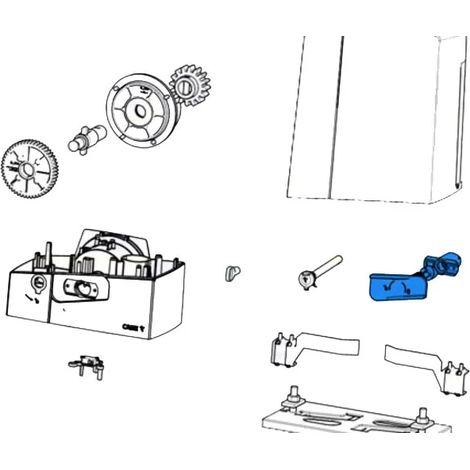 Groupe de levier de déverrouillage 880010163 – Remplacement moteur BXV – Pièce détachée pour motorisation de portail – Compatible avec CAME (1/5)