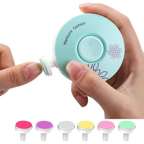 Elektrische Babynagelscheren im 2er-Pack, sichere elektrische Nagelfeilen für Babys, Kinder und Erwachsene, geräuscharm und sanftes Polieren der Nägel (1/4)