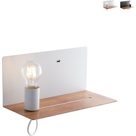 Minimalistische Metall-Wandleuchte mit USB-Anschluss und dimmbarer Beleuchtung Flash - Weiß (1/3)