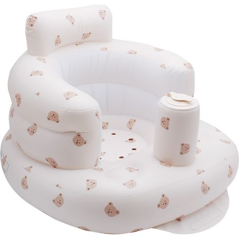 Siège bébé gonflable pour bébés dès 3 mois - siège de sol pour apprendre à s'asseoir - siège bébé - siège bébé gonflable avec dossier intégré - 3 m (1/5)