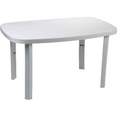 Tavolo in Resina Otello Colore Bianco cm 136x82 per Esterno (1/2)