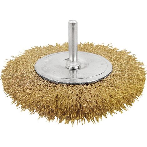 Spazzola per trapano TOLSEN da 100 mm, setole metalliche, ideale per metallo e pietra