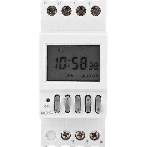 Interrupteur horaire programmable NKG-4, minuterie sur rail DIN, contrôle de temporisation AC220V 3A. (1/5)