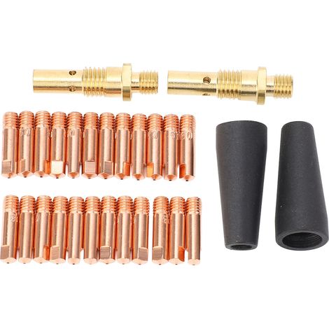 Kit de soudage MIG 28 pièces : buses de soudage à fil fourré sans gaz de 0,035 pouce, diffuseurs de gaz pour Magnum 100 L (1/5)
