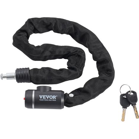 VEVOR Lucchetto a Catena per Bicicletta, Lucchetto a Catena per Bicicletta di Sicurezza Lunghezza 850 mm, Lucchetto Antifurto Sicurezza in Acciaio per Bici, Motociclette, Scooter, Porte, Recinzioni