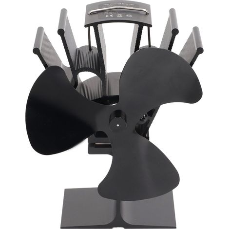 Ventilateur de poêle à bois alimenté par la chaleur, 3 pales, silencieux, résistant aux hautes températures, cheminée pour brûleur à bûches (1/5)