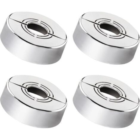 BUNTHAUS 4 Pièces Rosace Robinet, Rosace Mitigeur Douche, 3 Tailles en 1, Cache Tuyau Radiateur Convient pour Diamètre de 20MM / 25MM / 33MM, Utilisé pour Décoration de Robinets (1/4)