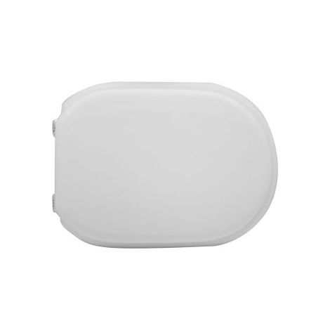 Abattant WC pour vase Hidra Pegaso 45-50 x 36 cm Abattant WC blanc avec charnie'res re'glables et sie'ge en fonte de bois