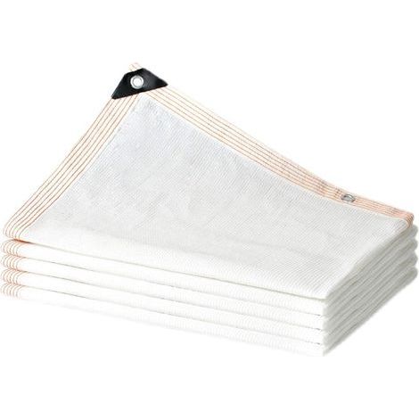 Toile d'ombrage Blanche 75% - Filet d'ombrage Lavable et résistant pour terrasse, Potager, pergola (4 x 7 m) (1/5)