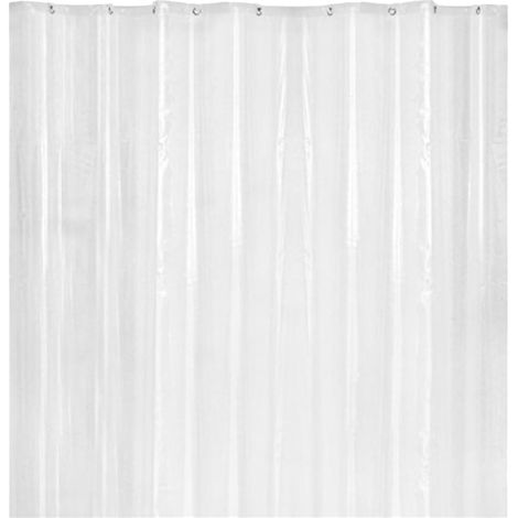 Rideau de douche anti-moisissure et antibactérien en tissu PEVA hydrofuge avec 12 anneaux, pour salles de bains, 180 x 200 cm (1/5)