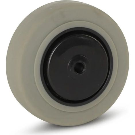 Roue libre - MESO - Caoutchouc gris - 100mm - Boîtier noir - 150kg (1/2)