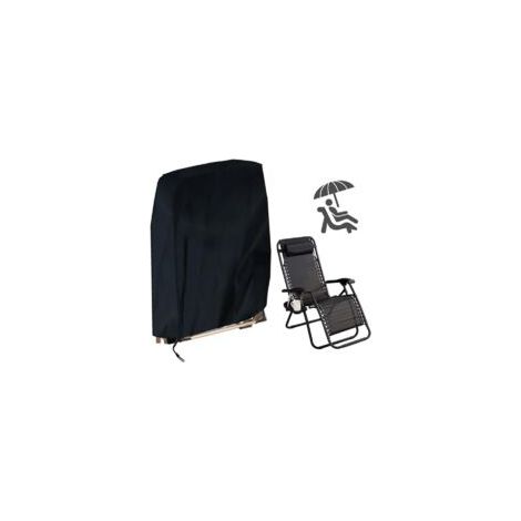 Housse de Protection pour Chaise Longue Pliante, Housse Transat Jardin Anti-UV, Imperméable, Anti-poussière, 210D Oxford Housse Relax Jardin pour Chaises Longues, Fauteuil Relax (96x85cm)