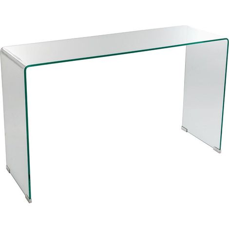 Tavolino Rettangolare in Vetro 120x40x72cm TFT Glass Trasparente (1/4)