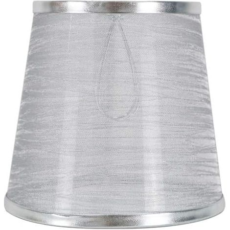 Porte-Anneau Transparent Petits Abat-Jour pour Bougie Lustre en Cristal Applique Murale Droplight,Argent (1/2)