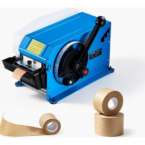 VEVOR Wasseraktivierter Klebebandabroller mit 10,2-101,6cm Schnittlänge, Manueller Klebebandschneider für Nassklebeband, Verpackung & Lagerung, 40-100mm Bandbreite, mit 1,3kg Wassertank & Handhebel (1/5)