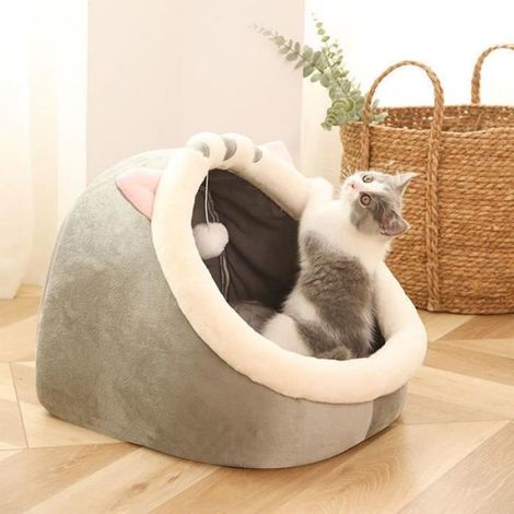Tente Lit pour Animaux - Modèle Igloo - Confortable - Ultra Doux - Portable