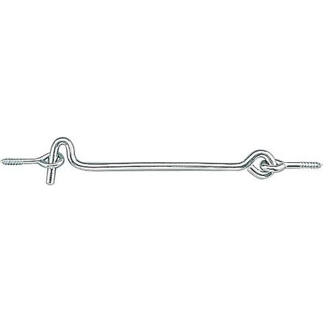 Crochets de contrevent acier zingué dimensions 6 x 200 mm pour fermeture de volet battant boîte de 5 - TORBEL