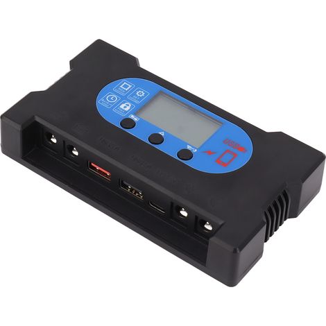 Contrôleur de charge/décharge solaire à double port USB Type C CC rapide, contrôleur de panneau solaire 70 A (1/5)