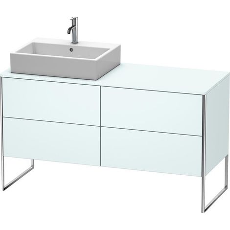 Mueble de pared Duravit XSquare 140,0 x 54,8 cm, 4 cajones, Color (frente/cuerpo): Azul claro mate - XS4923L0909
