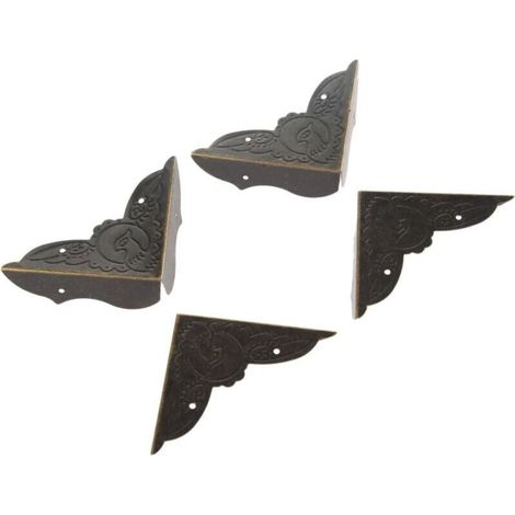Protecteurs d'angle Protecteurs du coin Métal Déco Edge Coin Protector pour bijoux Coffre à vin Coffret cadeau Coque en bois (1/3)