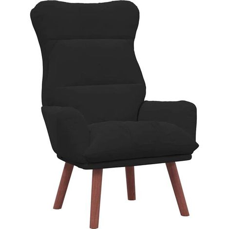 Chaise d'accueil noire en velours – Siège de réception ergonomique 69 x 74 x 93 cm – Confort élevé, design moderne pour bureau, salle d’attente ou espace professionnel (1/5)