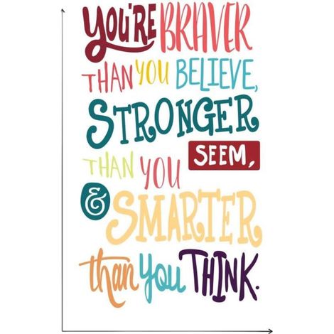 Autocollant Mural Citation Inspirante - Vinyle Translucide - Pour Chambre Enfant Crèche Salle De Classe - 31 X 60 Cm (1/5)