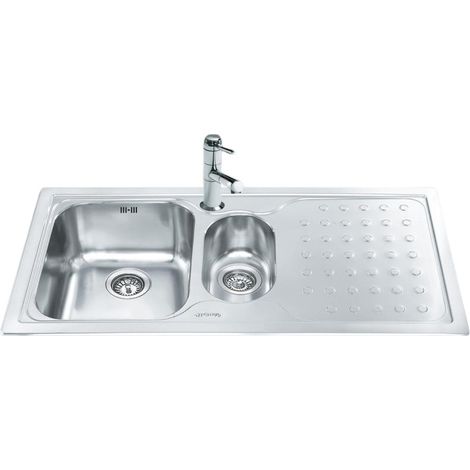 Lavello inox 100x50 cm 1 vasca Gocciolatoio dx