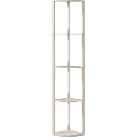 Lampada da Terra 41x29,5x163,5 cm con 4 Ripiani Luce LED Regolabile su 3 Livelli 4 Ripiani Rovere (1/5)