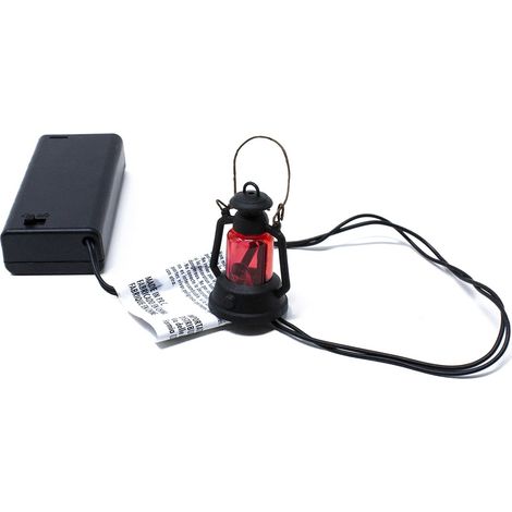 Lanterna con Luce Rossa a Batterie per Presepe 86126 (1/2)