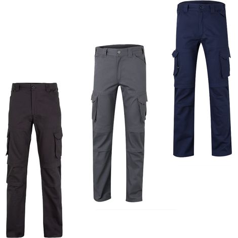 Pantalon de travail Velilla 103012S Coton Stretch - XL - Gris (1/5)