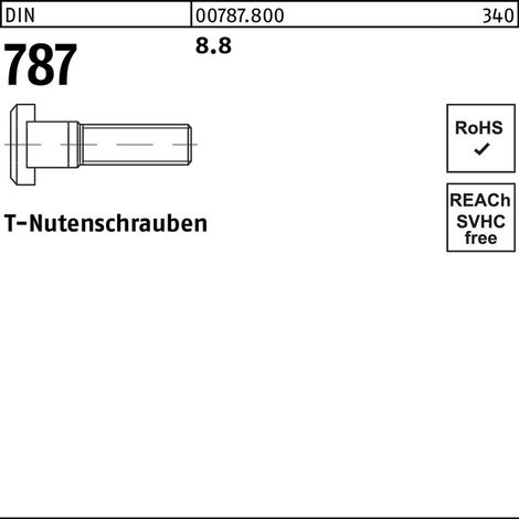 T-Nutenschraube DIN 787 20 M20x 160 8.8 5 Stück